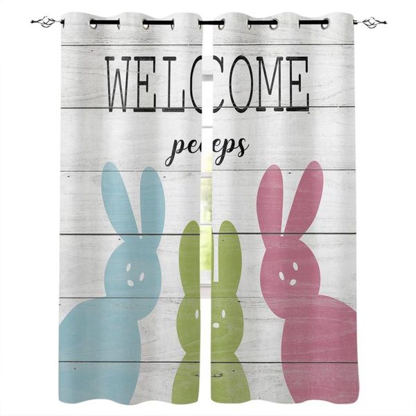 curtain & drapes spring colored wood texture window curtains home decor living room kitchen panel for bedroom